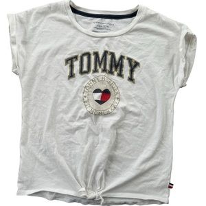 Tommy Hilfiger Girls 12-14 Logo Shield Tie Front T-Shirt